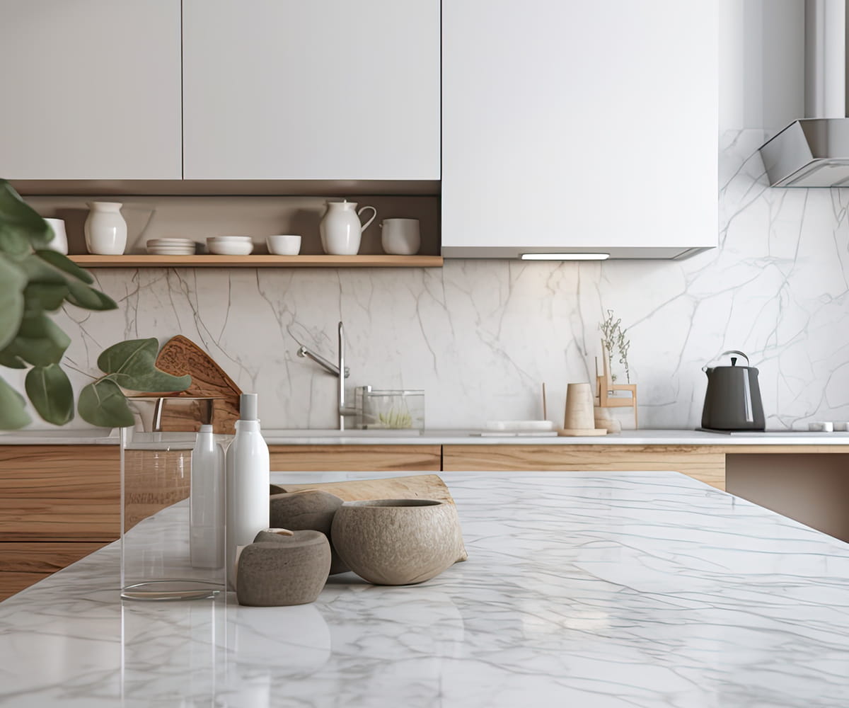 Custom stone bathroom and kitchen countertop fabrication and installation in Hackensack, New Jersey