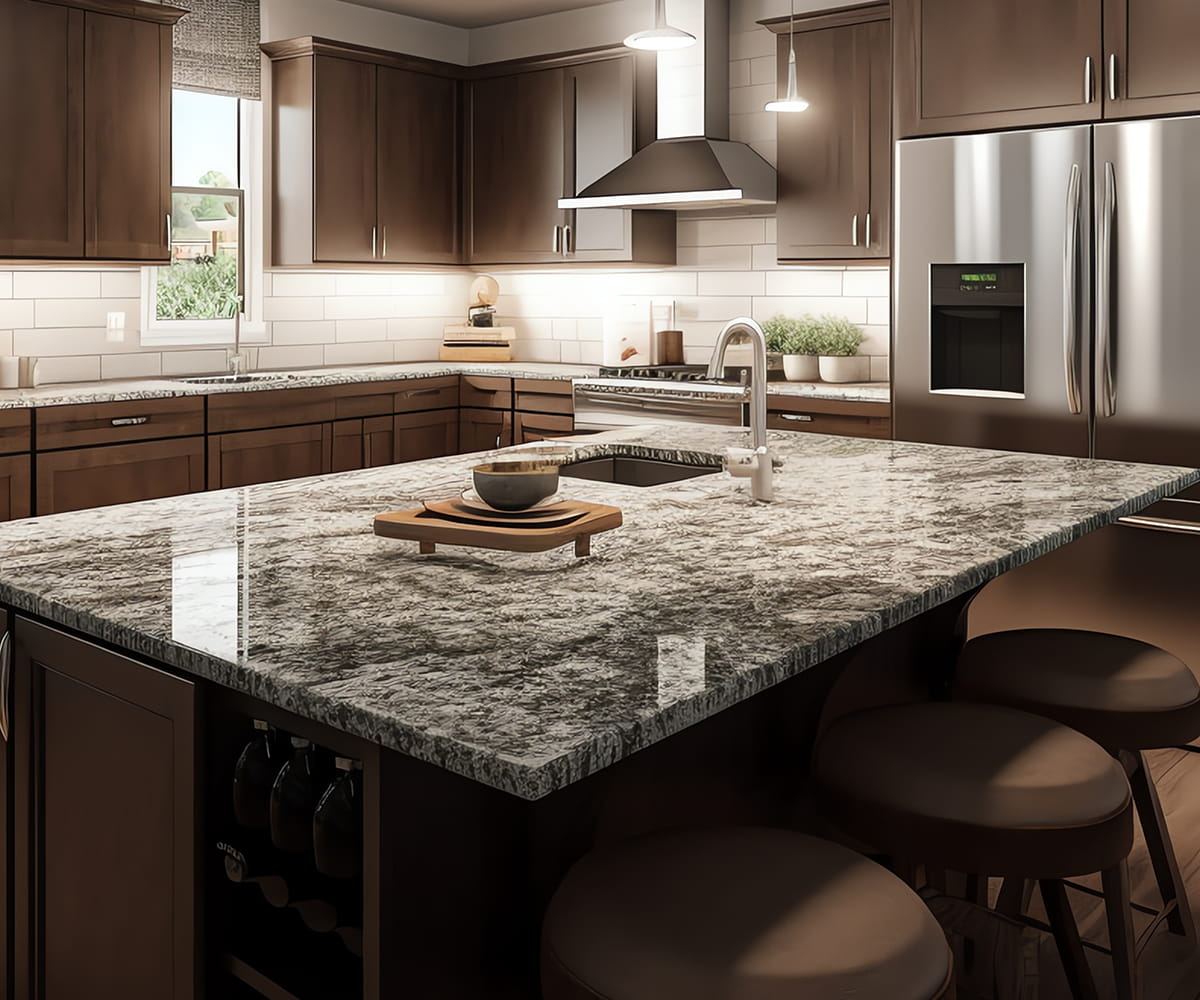 Custom stone bathroom and kitchen countertop fabrication and installation in Jersey City, New Jersey